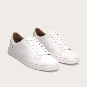 FRYE Ivy Low Lace Sneakers White 7